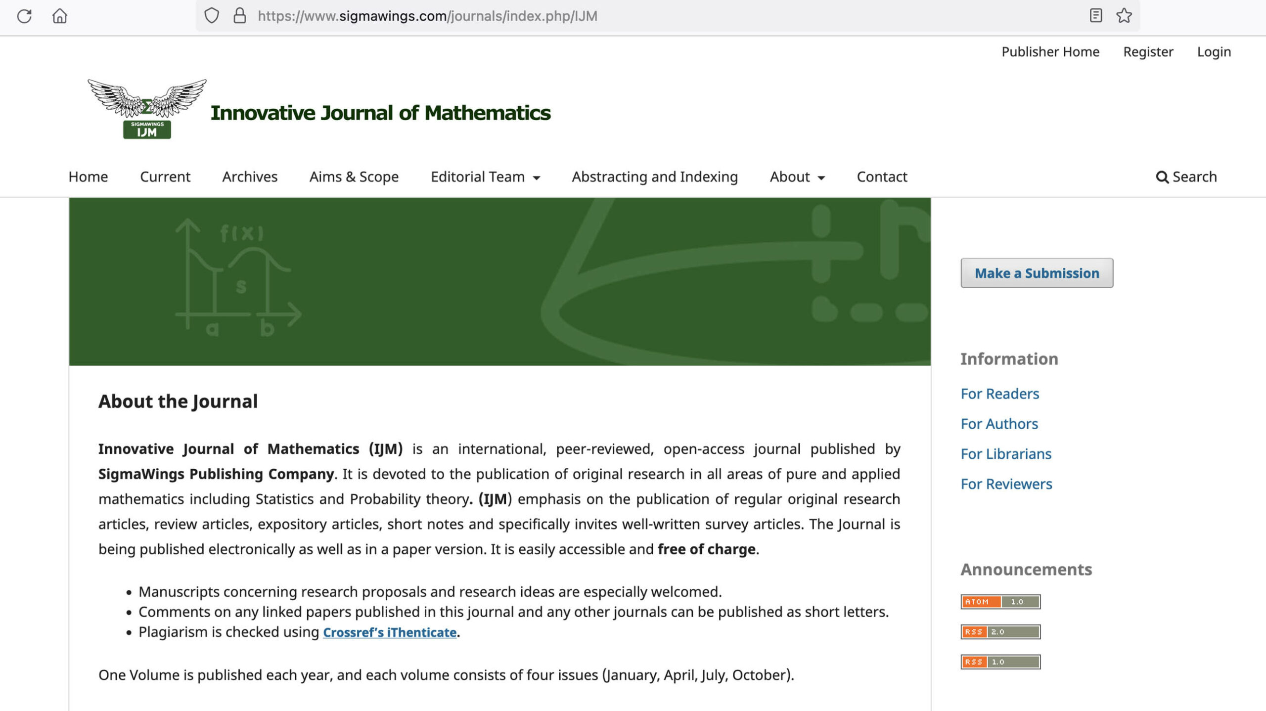 IJM journal website